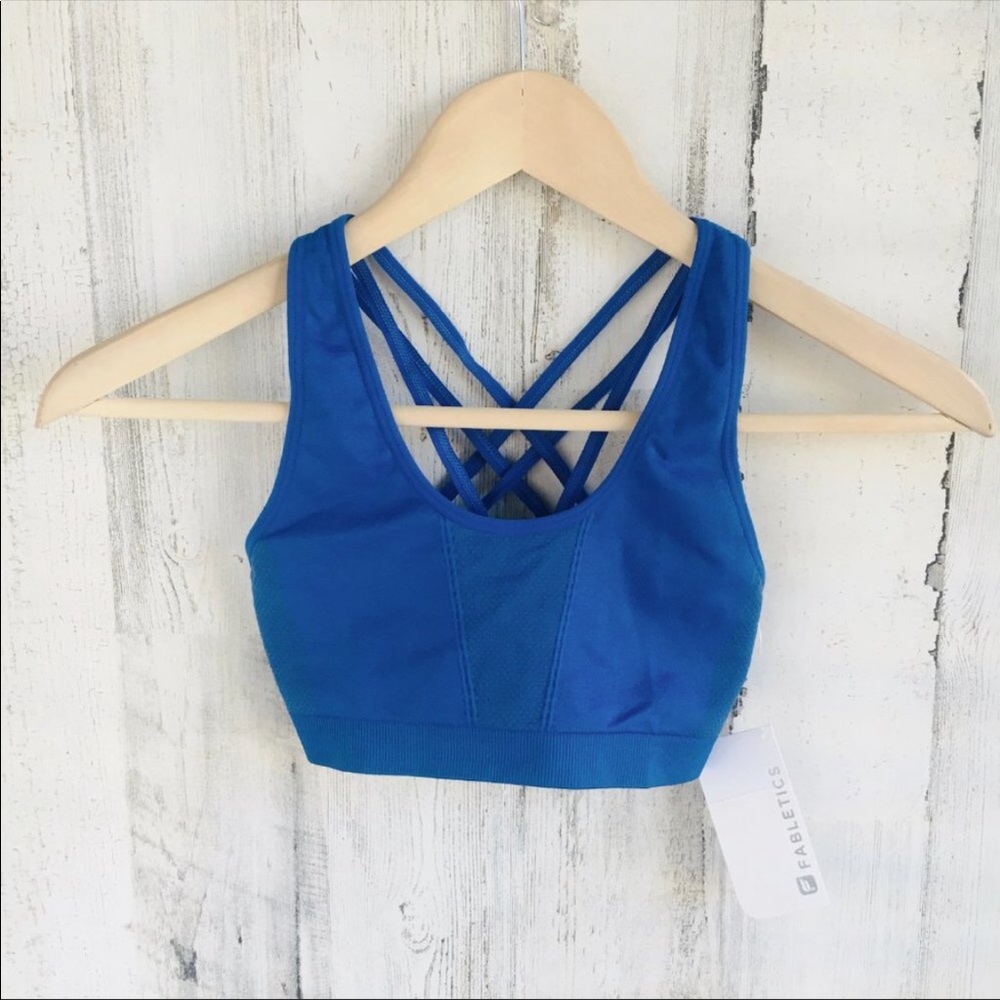 Fabletics Vaasa Sports Bra Seamless Blue Strappy